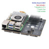 SUPTRONICS X1016 PCIe 3.0 to Quad M.2 NVMe 4 SSD Bottom Shield for Raspberry Pi 5